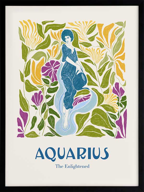 Aquarius Rectangle Poster Framed Art Print