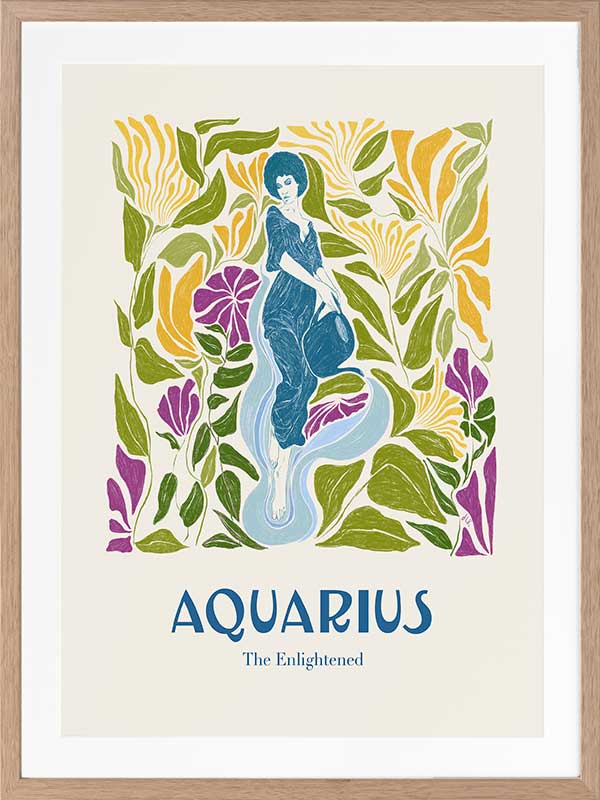 Aquarius Rectangle Poster Framed Art Print