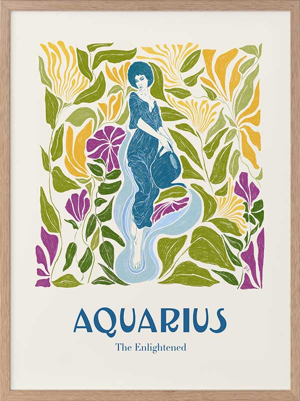 Aquarius Rectangle Poster Framed Art Print