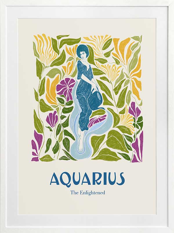 Aquarius Rectangle Poster Framed Art Print