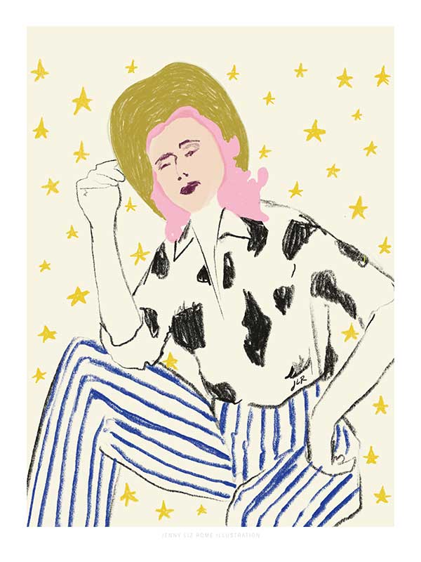 Cowgirl in Stars Canvas Art Print