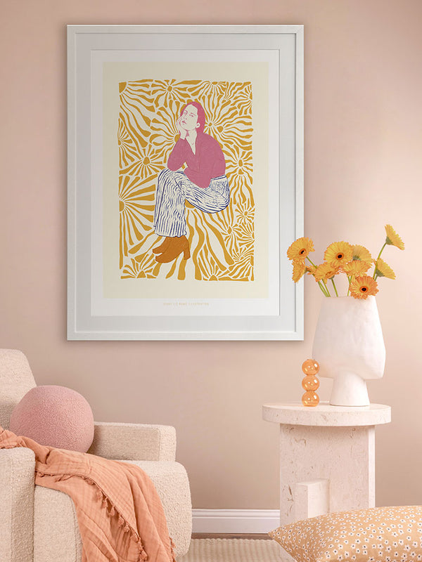 Dazed Portrait I Framed Art Print | Lifestyle