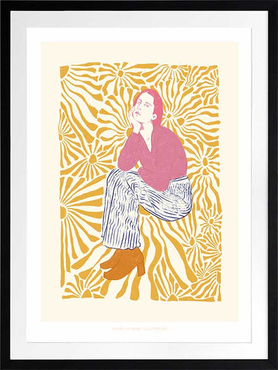 Dazed Portrait I Framed Art Print