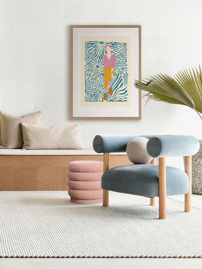 Dazed Portrait II Framed Art Print | Lifestyle