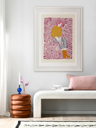 Dazed Portrait III Framed Art Print | Lifestyle