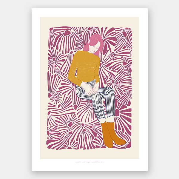 Dazed Portrait III Unframed Art Print