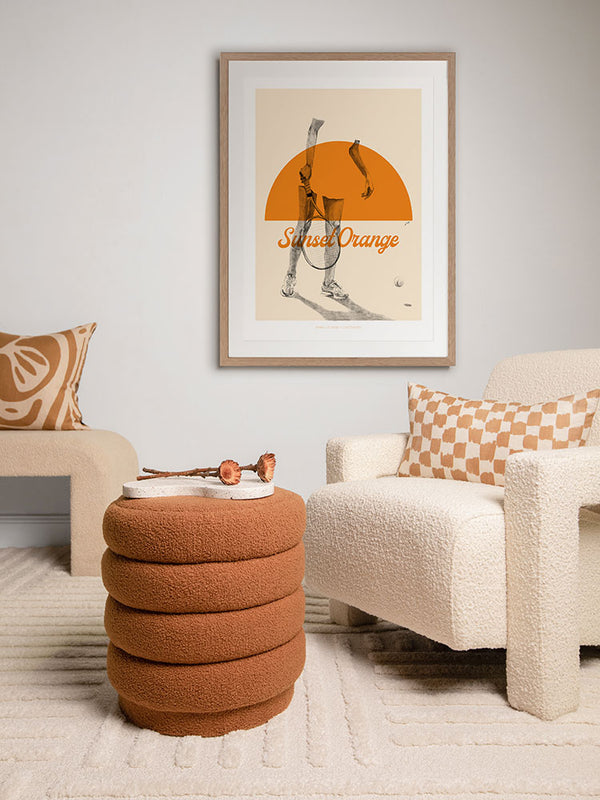 Sunset Orange Framed Art Print | Lifestyle