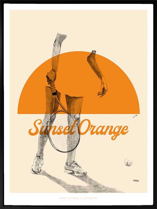 Sunset Orange Canvas Art Print