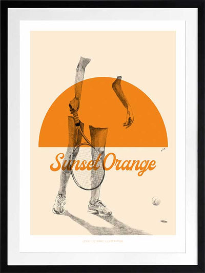 Sunset Orange Framed Art Print