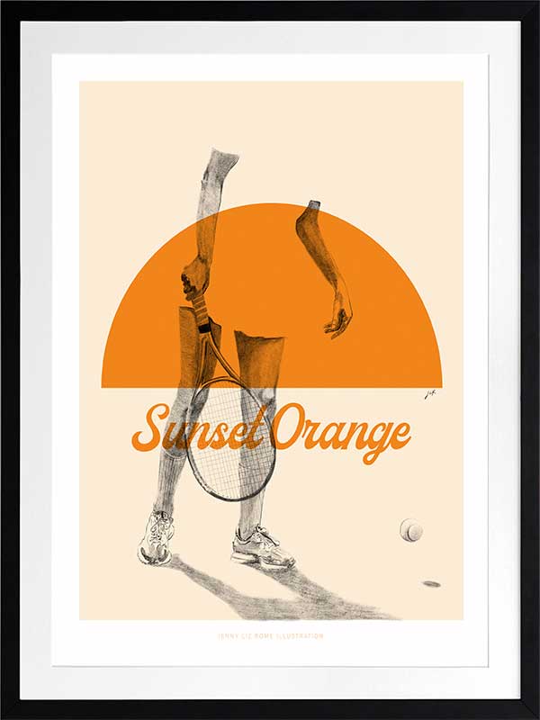 Sunset Orange Framed Art Print