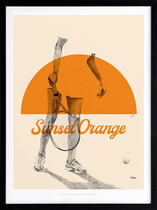 Sunset Orange Framed Art Print