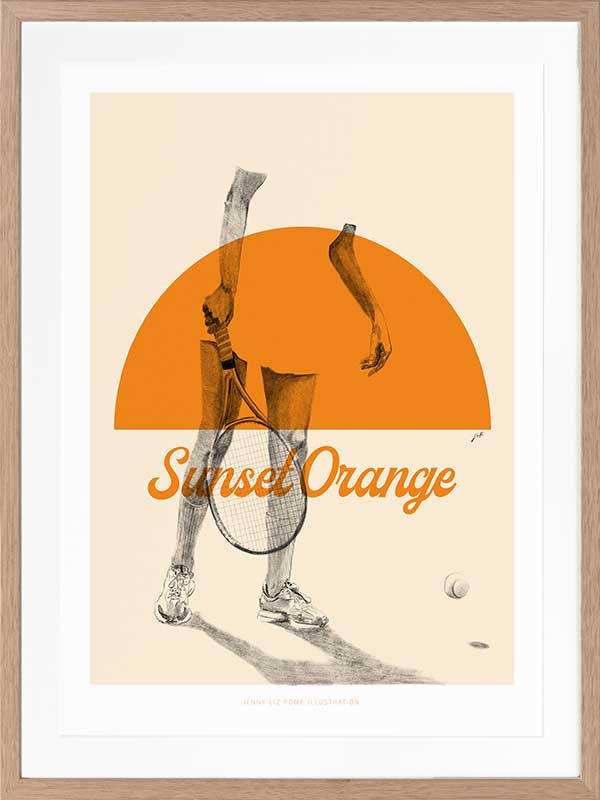 Sunset Orange Framed Art Print