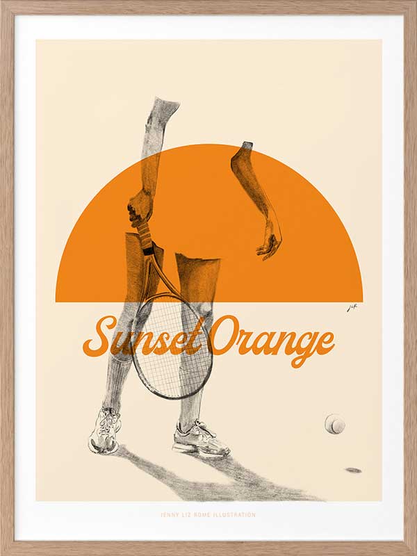 Sunset Orange Framed Art Print
