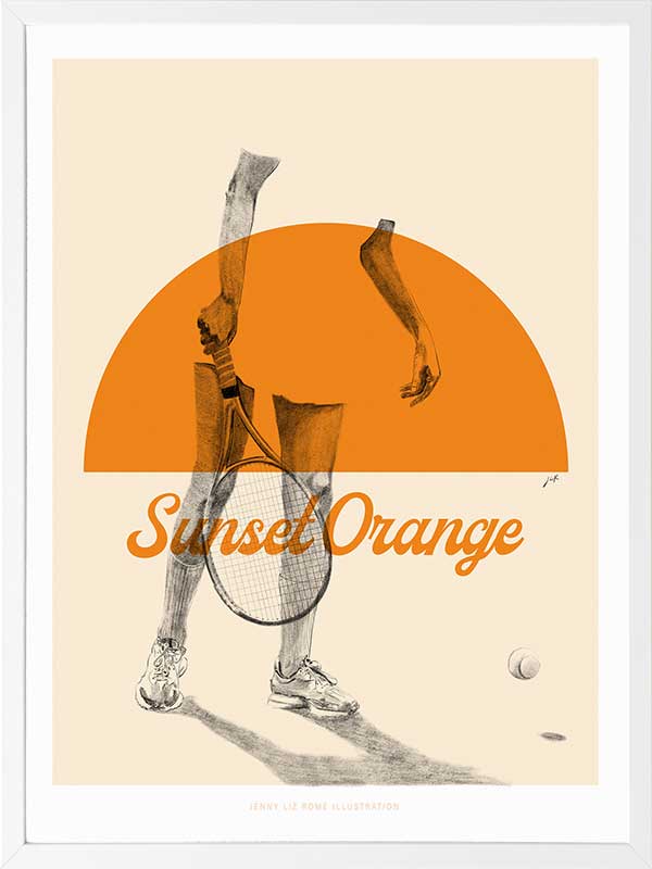 Sunset Orange Framed Art Print