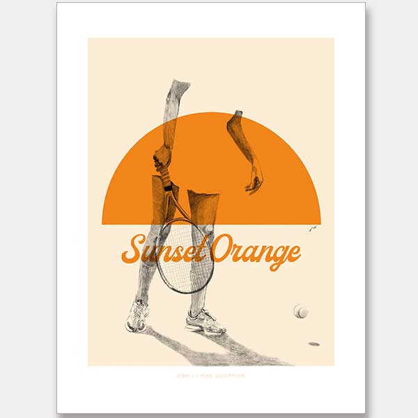 Sunset Orange Unframed Art Print