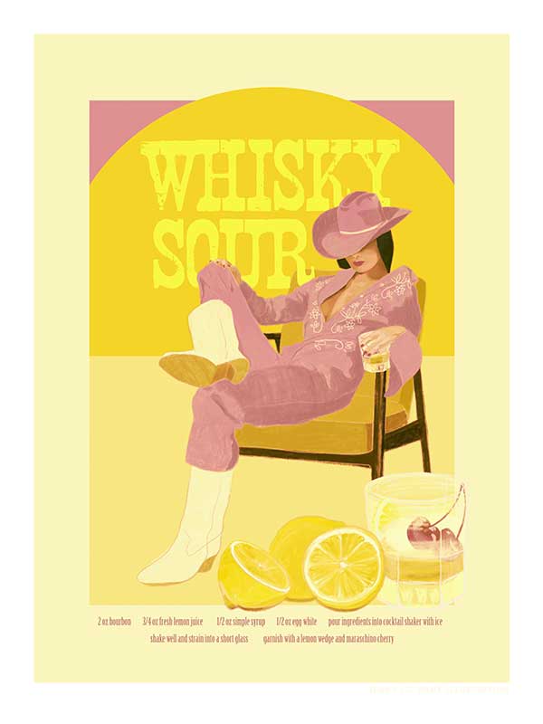 Whisky Sour Pink Canvas Art Print