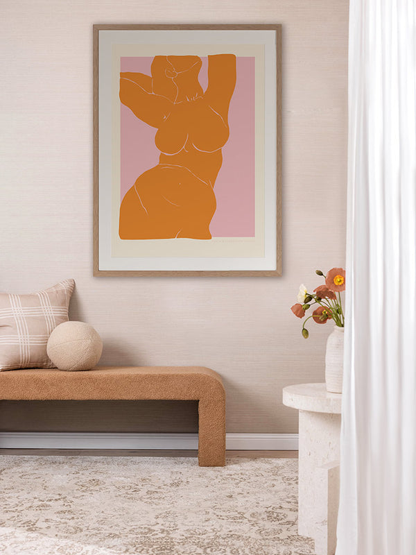 She’s Glowing Framed Art Print | Lifestyle