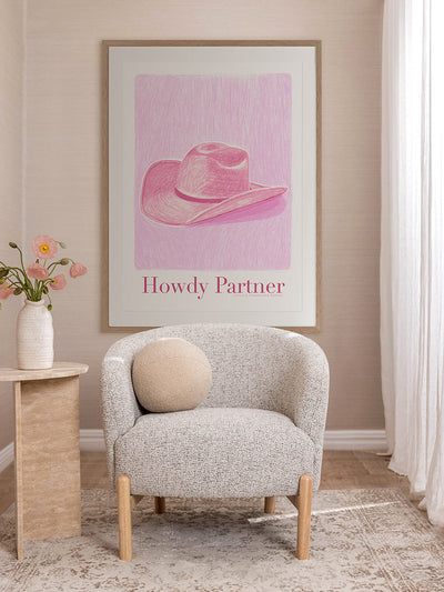 Howdy Partner Framed Art Print | Lifestyle