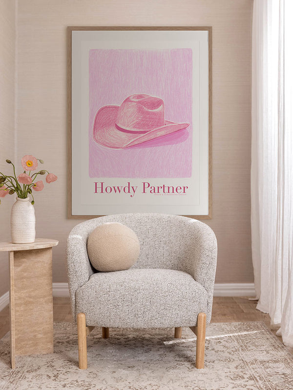 Howdy Partner Framed Art Print | Lifestyle