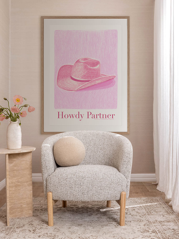 Howdy Partner Framed Art Print | Lifestyle