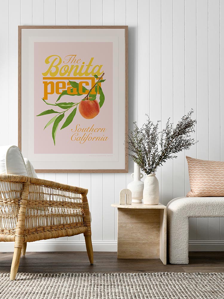 California Peaches Framed Art Print | Lifestyle