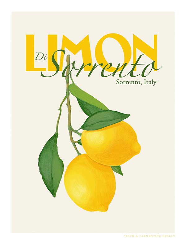 Sorrento Lemons Canvas Art Print
