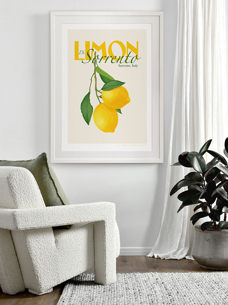 Sorrento Lemons Framed Art Print | Lifestyle