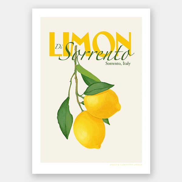 Sorrento Lemons Unframed Art Print