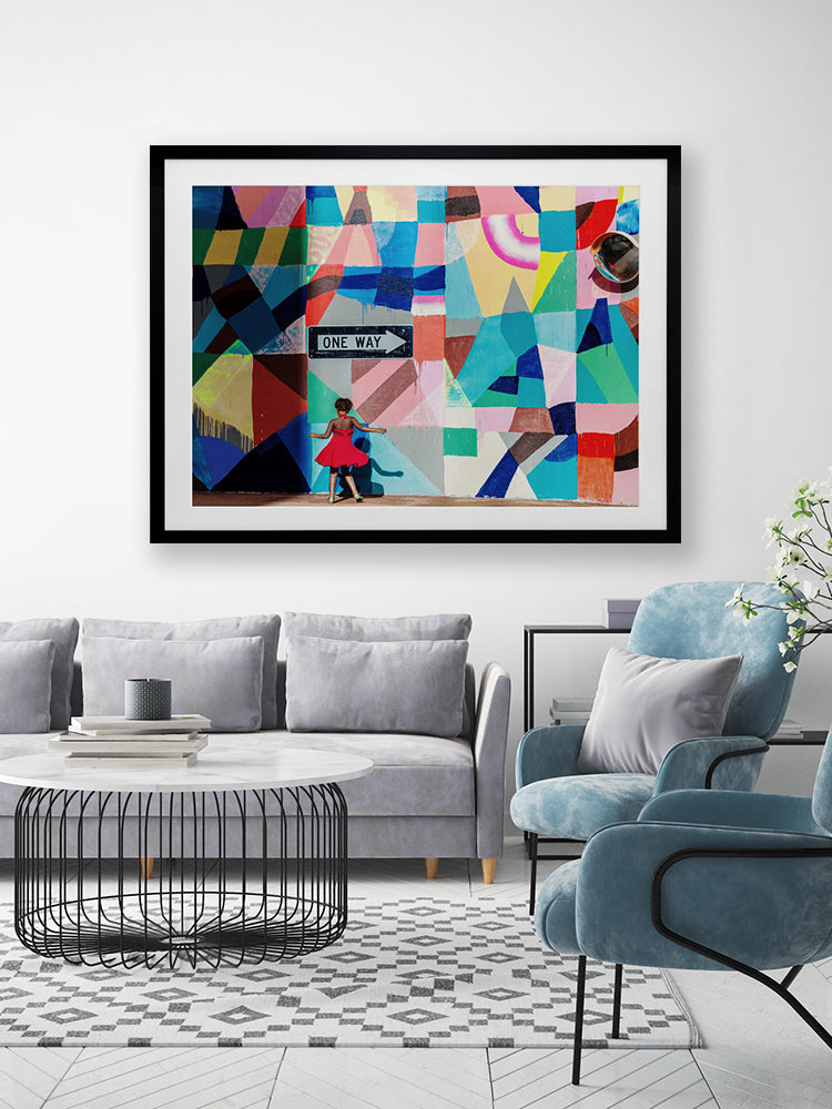 One Way Framed Art Print | Lifestyle