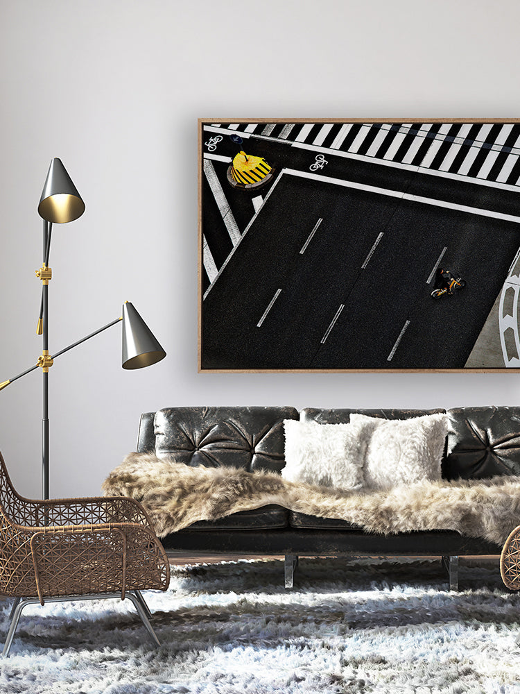 Single Rider Canvas Art Print | Lifestyle