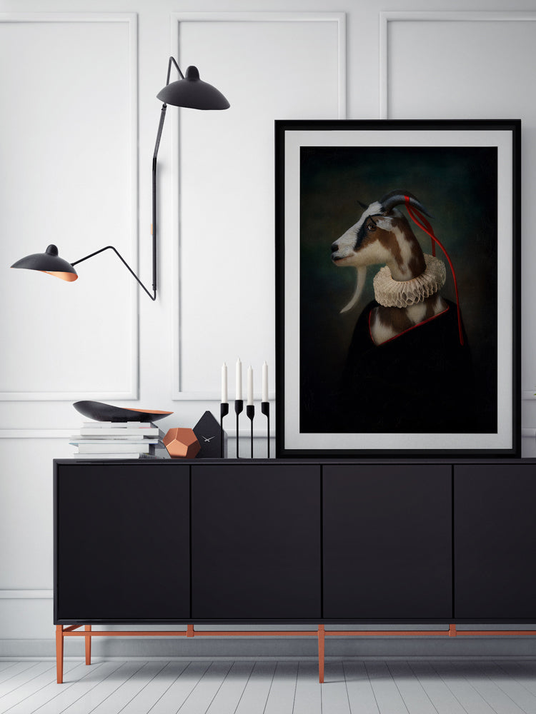 Renaissance Goat Framed Art Print | Lifestyle