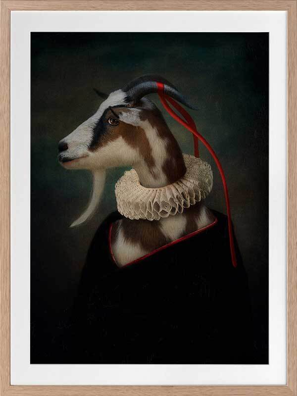 Renaissance Goat Framed Art Print