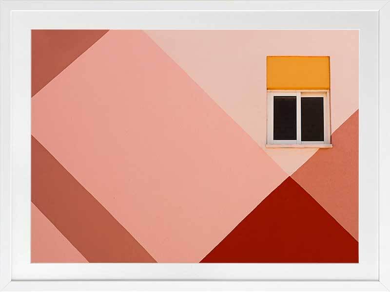 Peachy Views Framed Art Print