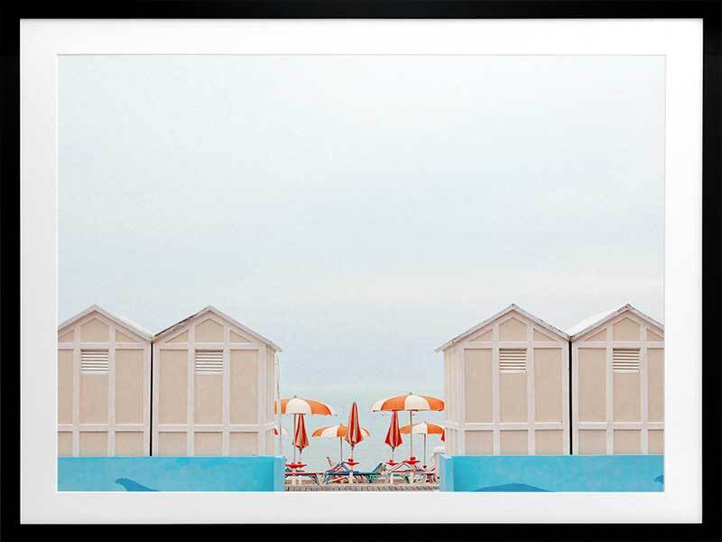 Pastel Umbrella Framed Art Print