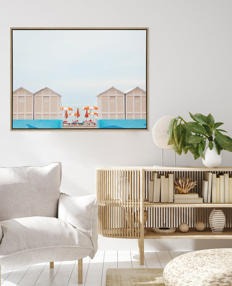 Pastel Umbrella Canvas Art Print | Lifestyle