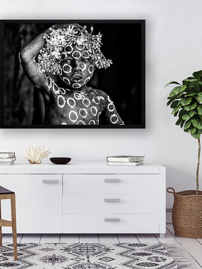 Tribal Flowers II Framed Art Print | Lifestyle