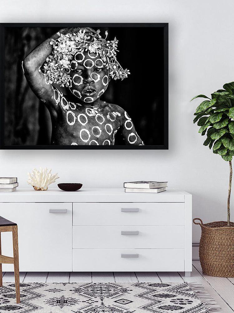 Tribal Flowers II Framed Art Print | Lifestyle