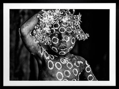 Tribal Flowers II Framed Art Print