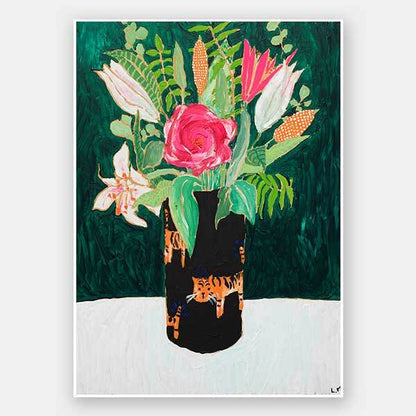 Tiger Vase Unframed Art Print