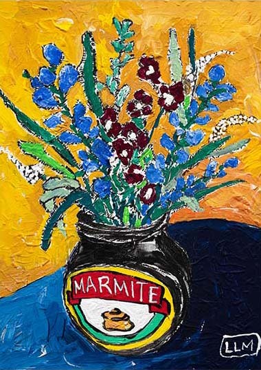 Wildflower Marmite Canvas Art Print