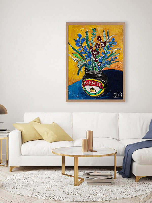 Wildflower Marmite Poster Framed Art Print | Lifestyle