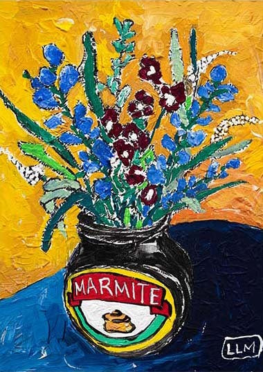 Wildflower Marmite Unframed Art Print