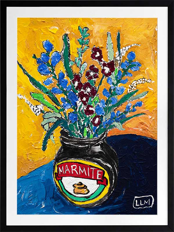 Wildflower Marmite Poster Framed Art Print
