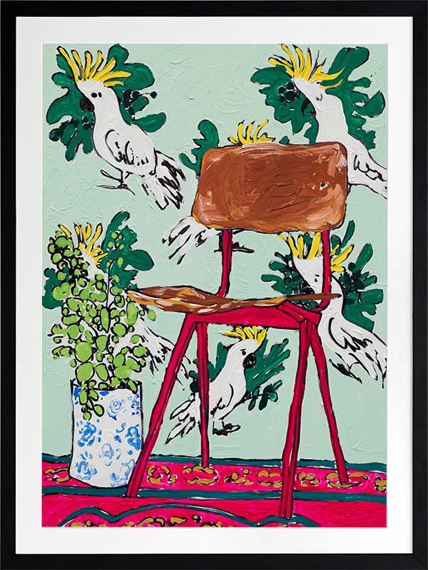 Mint Cockatoo Poster Framed Art Print