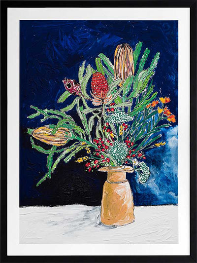 Australian Wildflower Bouquet Poster Framed Art Print