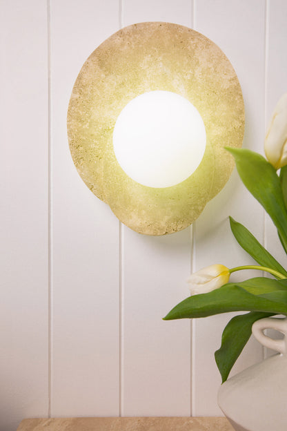 Ner Yellow Travertine Wall Sconce