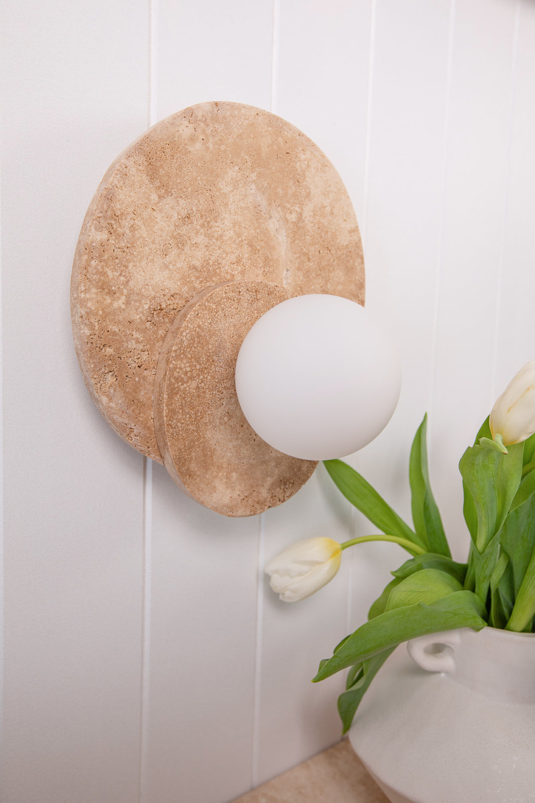 Ner Yellow Travertine Wall Sconce