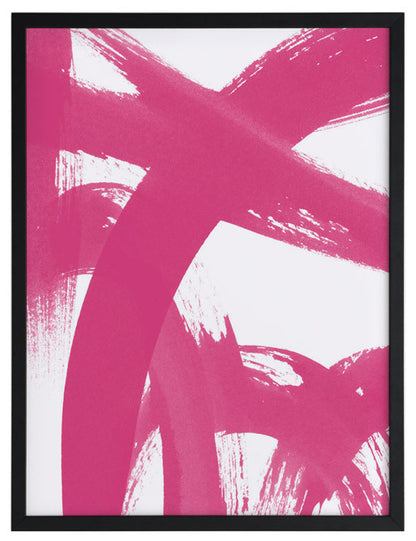 Changing Lanes - Raspberry Pop Framed Art Print