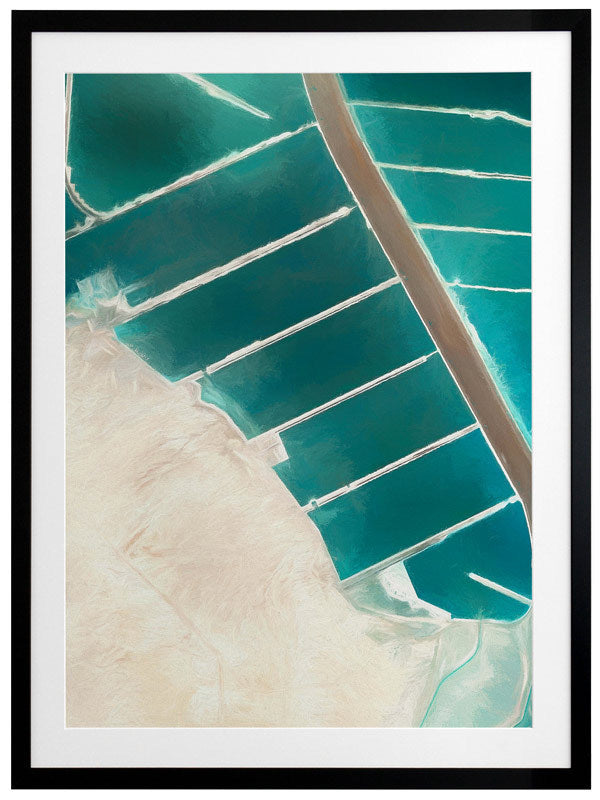 Teal Street Framed Art Print