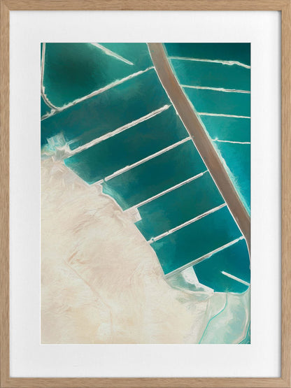 Teal Street Framed Art Print